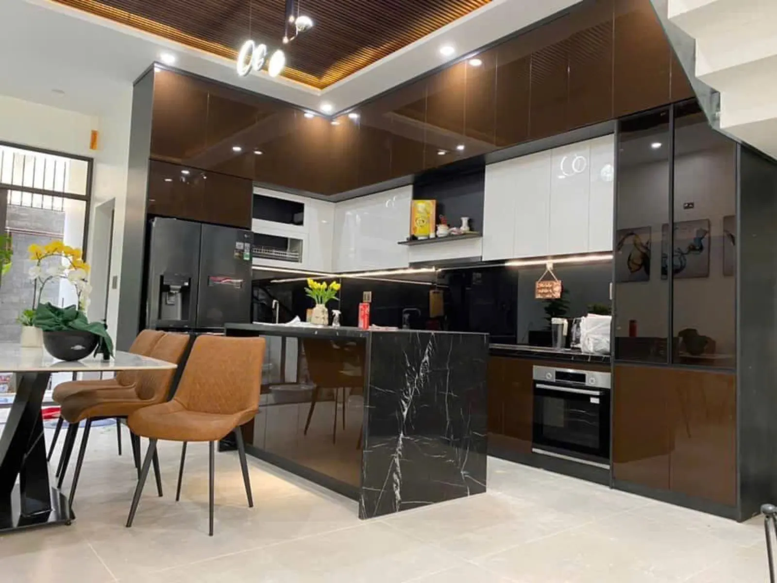 Không gian nhà phố sau khi hoàn thiện điện nước